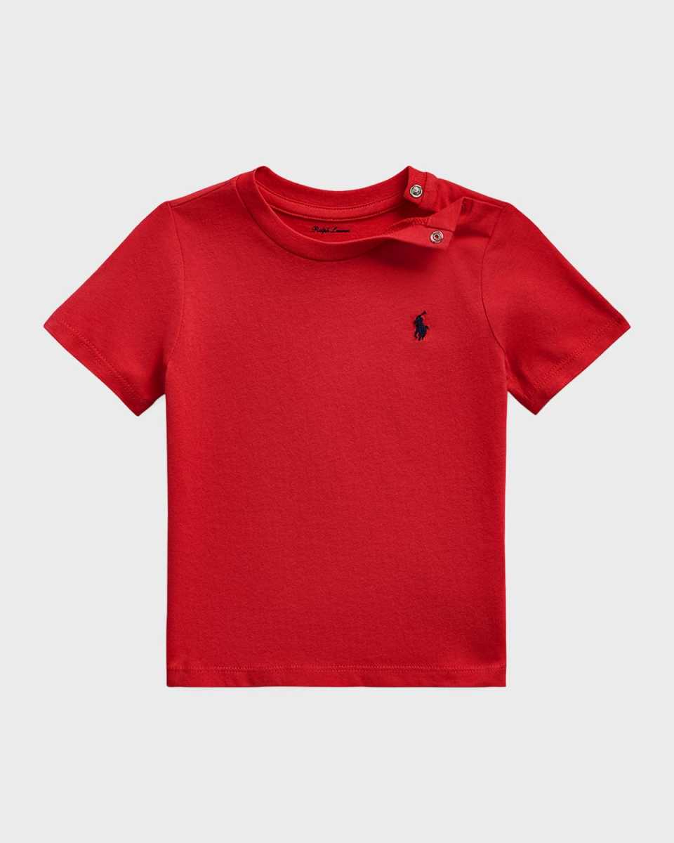 Boy's Cotton Jersey Crewneck Tee, Size 3-24